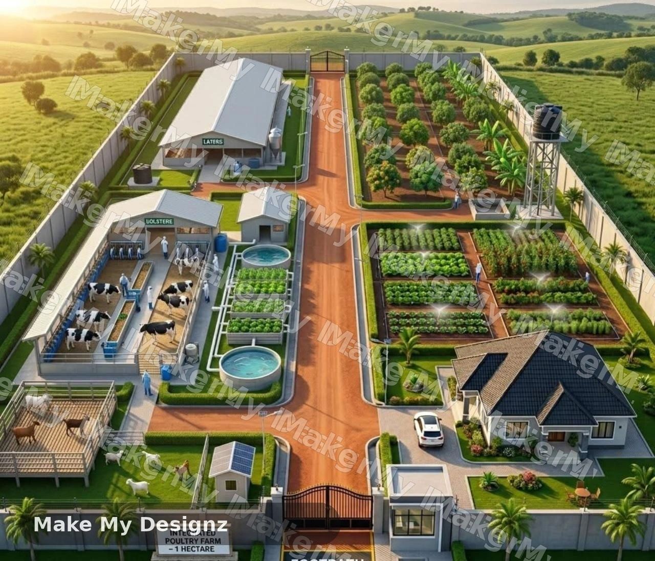 Farm estate concept render